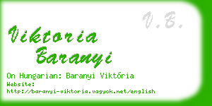 viktoria baranyi business card